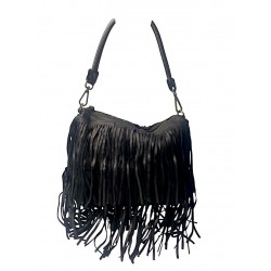 BOLSO PIEL LAVADA FLECOS. COKO GALVEZ.