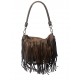 BOLSO PIEL LAVADA FLECOS. COKO GALVEZ.