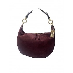 BOLSO MEDIA LUNA ANTE Y PIEL. COKO GALVEZ.