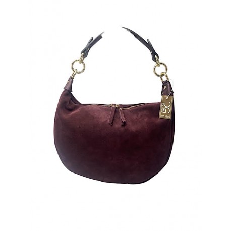 BOLSO MEDIA LUNA ANTE Y PIEL. COKO GALVEZ.